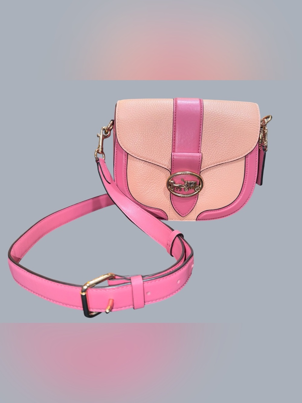 Coach Georgie Saddle Bag In Colorblock MSRP $350